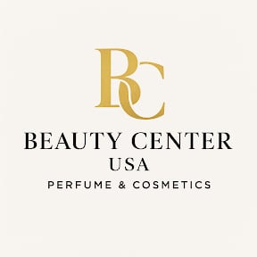 Beauty Center USA logo featuring gold BC monogram with text for perfume and cosmetics shop